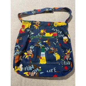 Liberty Overalls Vintage Whimsical Hee Haw Farm Animal Crossbody Bag Tote‎ Purse